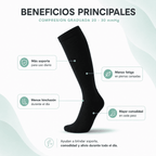 Velvora Compresión negro 20 - 30 mmHg