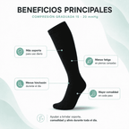 Velvora Compresión negro 15 - 20 mmHg