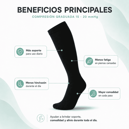 Velvora Compresión café 15 - 20 mmHg