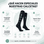 Velvora Compresión negro 20 - 30 mmHg