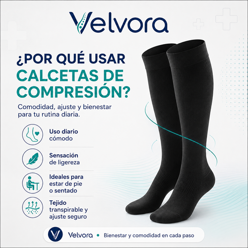 Velvora Compresión café 20 - 30 mmHg
