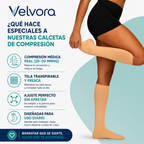 Velvora Compresión negro 20 - 30 mmHg